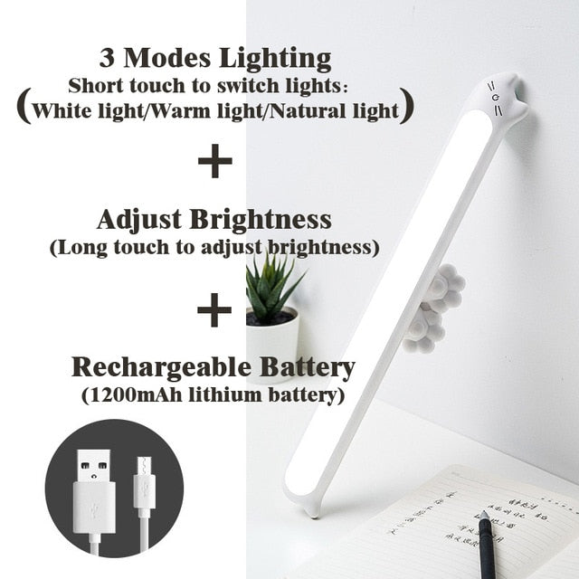 Lampe magnétique veilleuse LED à graduation rechargeable USB-Télécommande