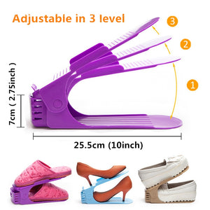 Range chaussures pratique , ajustable,  plastique 8 pièces